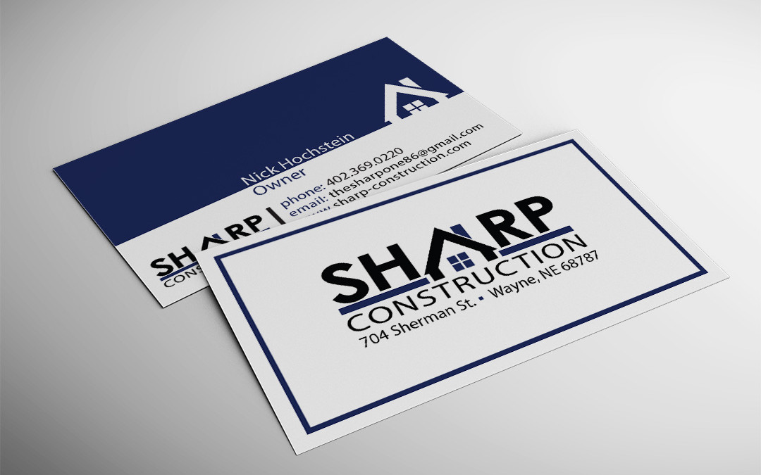 Sharp Construction Business Card
